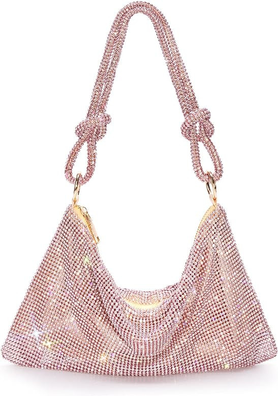 WLLWOO WLLWOO Rhinestone Purses Clutch For Women-Chic Evening Bags,Shiny Crossbody Handbags For P... | Amazon (US)