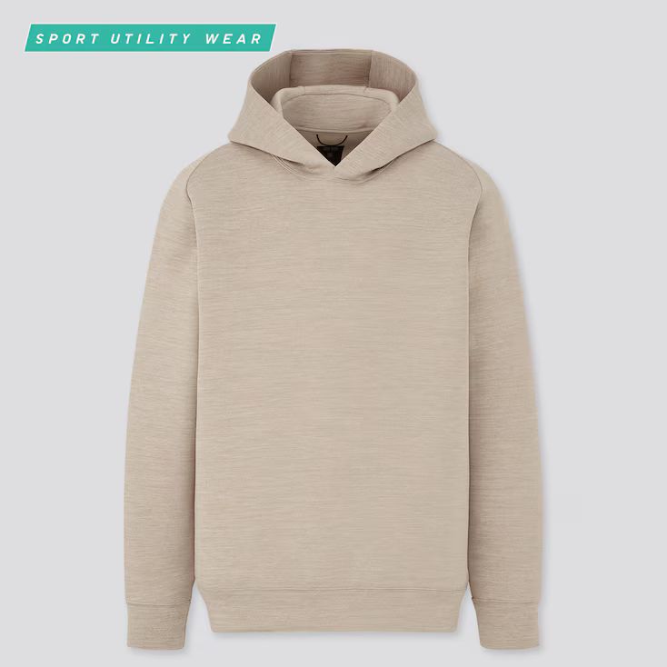 UNIQLO Men's Ultra Stretch Dry Sweat Pullover Hoodie, Beige, XL | UNIQLO (US)