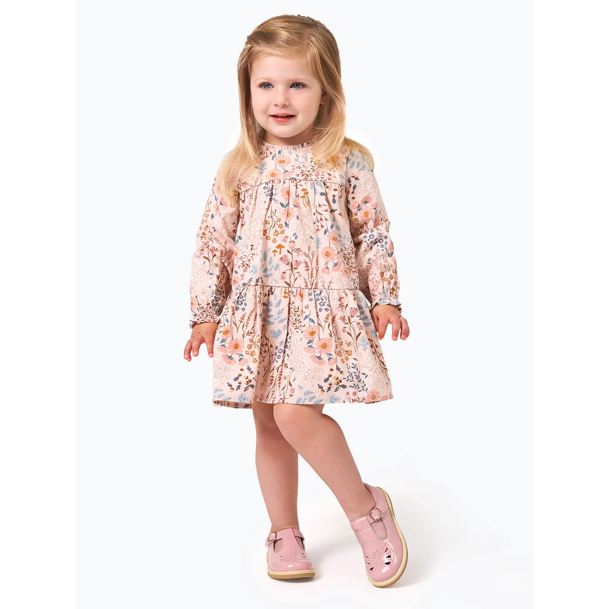 Modern Moments By Gerber Toddler Girl Dress with Ruffles, Sizes 12 Months - 5T | Walmart (US)