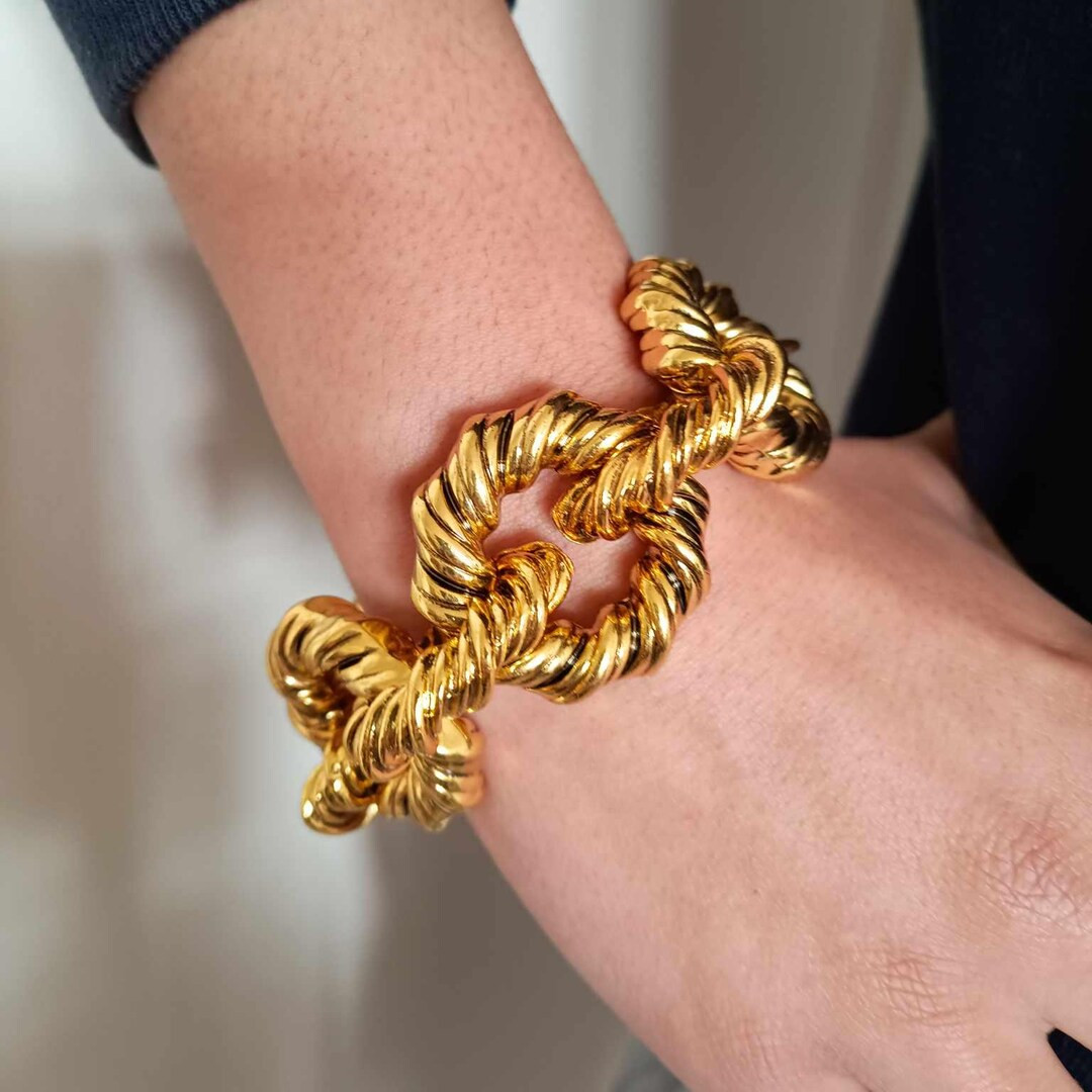 Heavy Extra Large Gold Chain Bracelet, Ultra Chunky Chain Bracelet, Oversized Statement Bracelet,... | Etsy (US)