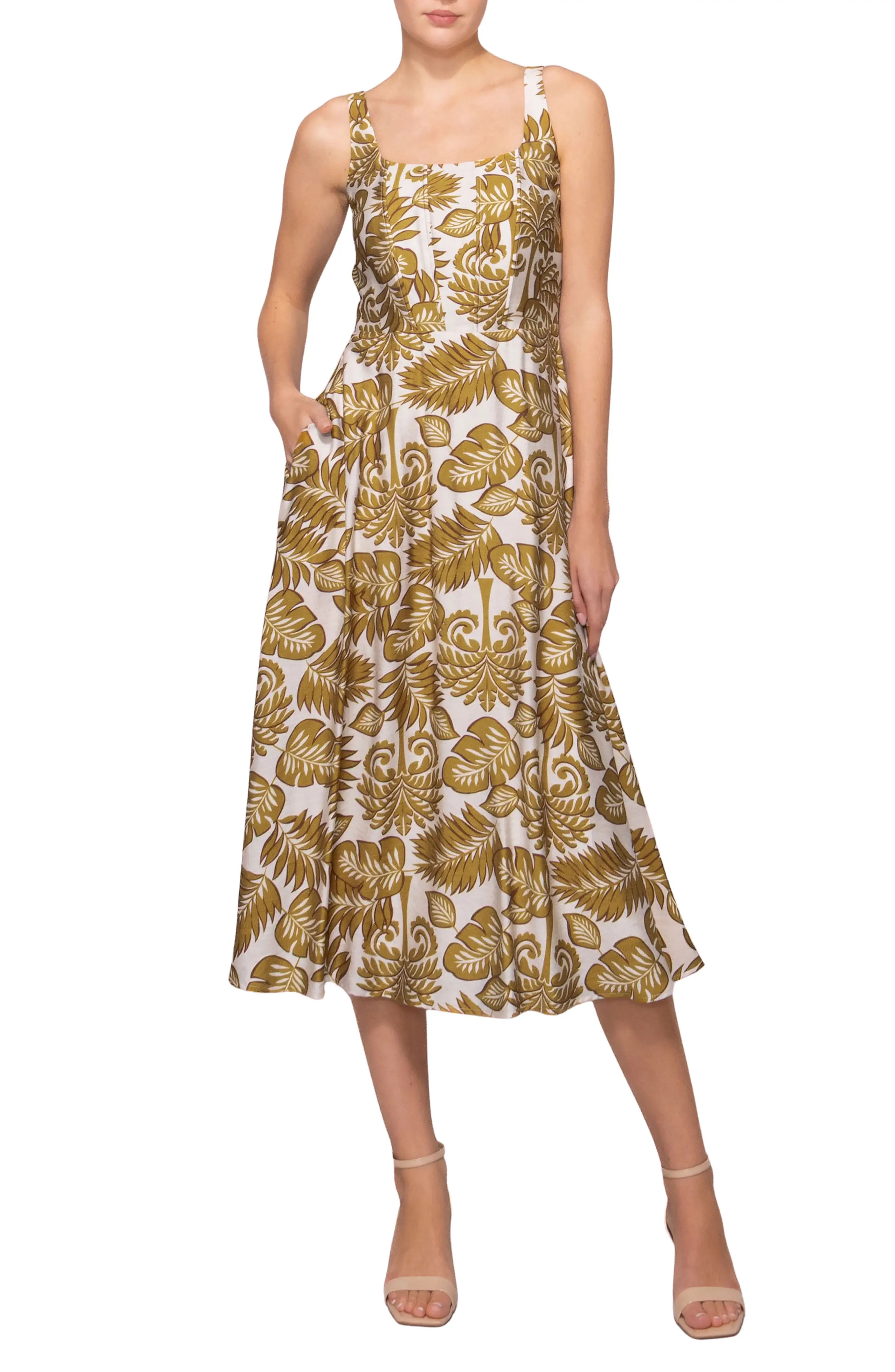 Sleeveless Fit & Flare Midi Dress (Women) | Nordstrom | Nordstrom