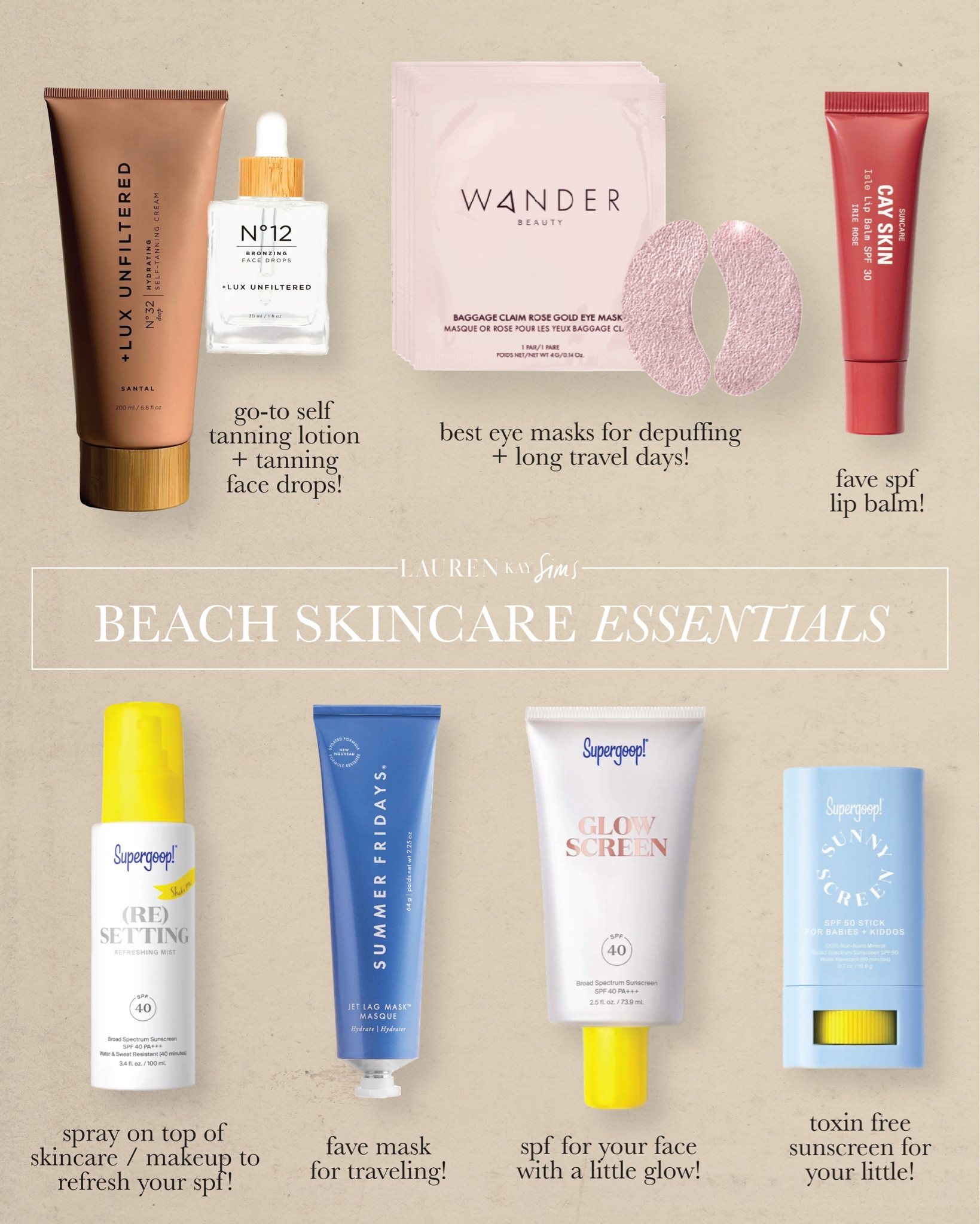 beach skincare essentials ✨