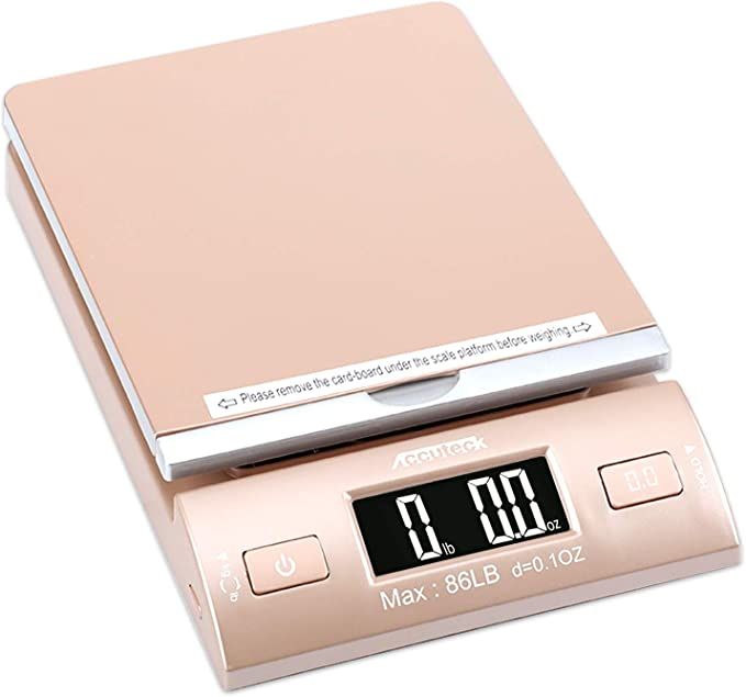 Accuteck Gold 86Lbs Digital Shipping Postal Scale with Batteries and AC Adapter | Amazon (US)