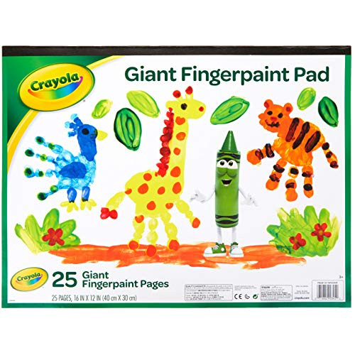 Crayola Giant Fingerpaint Paper, 25 Pages, 16" x 12" (99-3405) , White | Amazon (US)