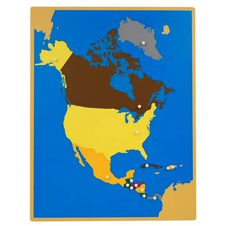 Elite Montessori Puzzle Map of North America (Without Control maps) | Walmart (US)
