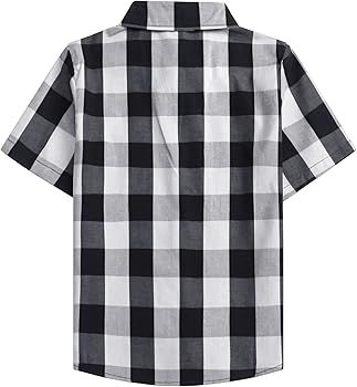 SANGTREE Boys Girls & Adult Short Sleeve Plaid Shirt, 2 Years - 2XL | Amazon (US)