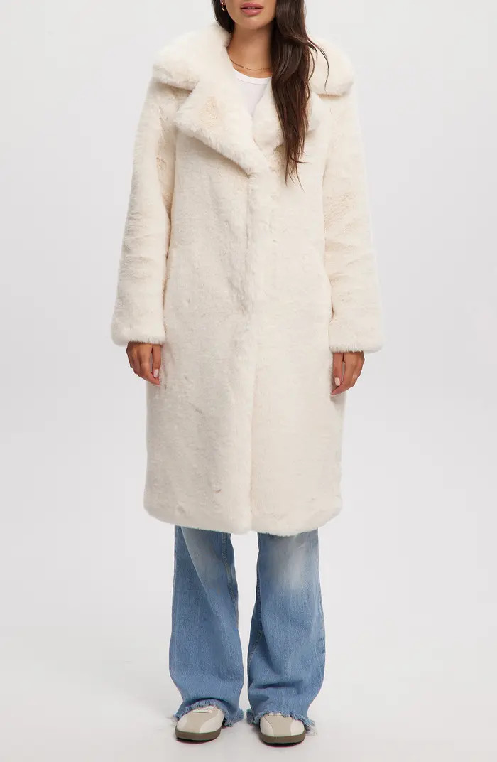 Savannah Faux Fur Longline Coat | Nordstrom Rack