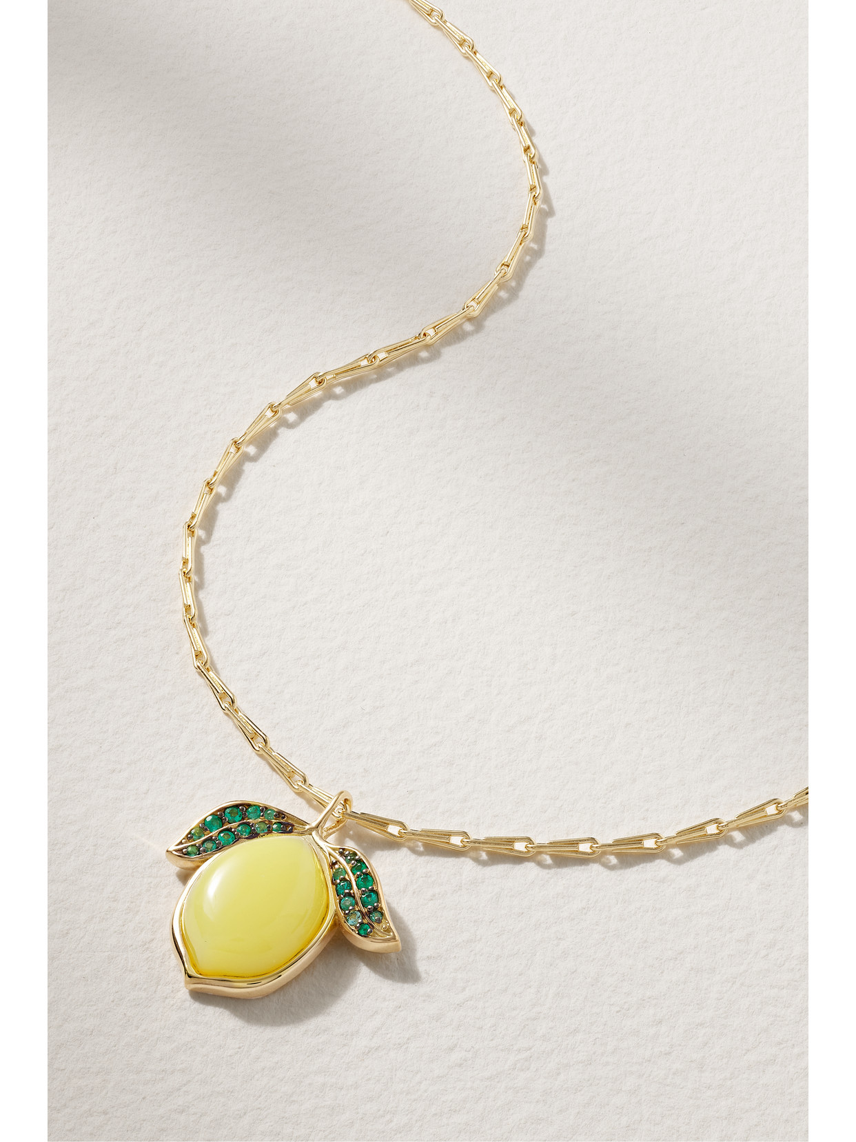 Brent Neale - Lemon 18-karat Gold, Opal And Emerald Necklace - Unknown | NET-A-PORTER (US)