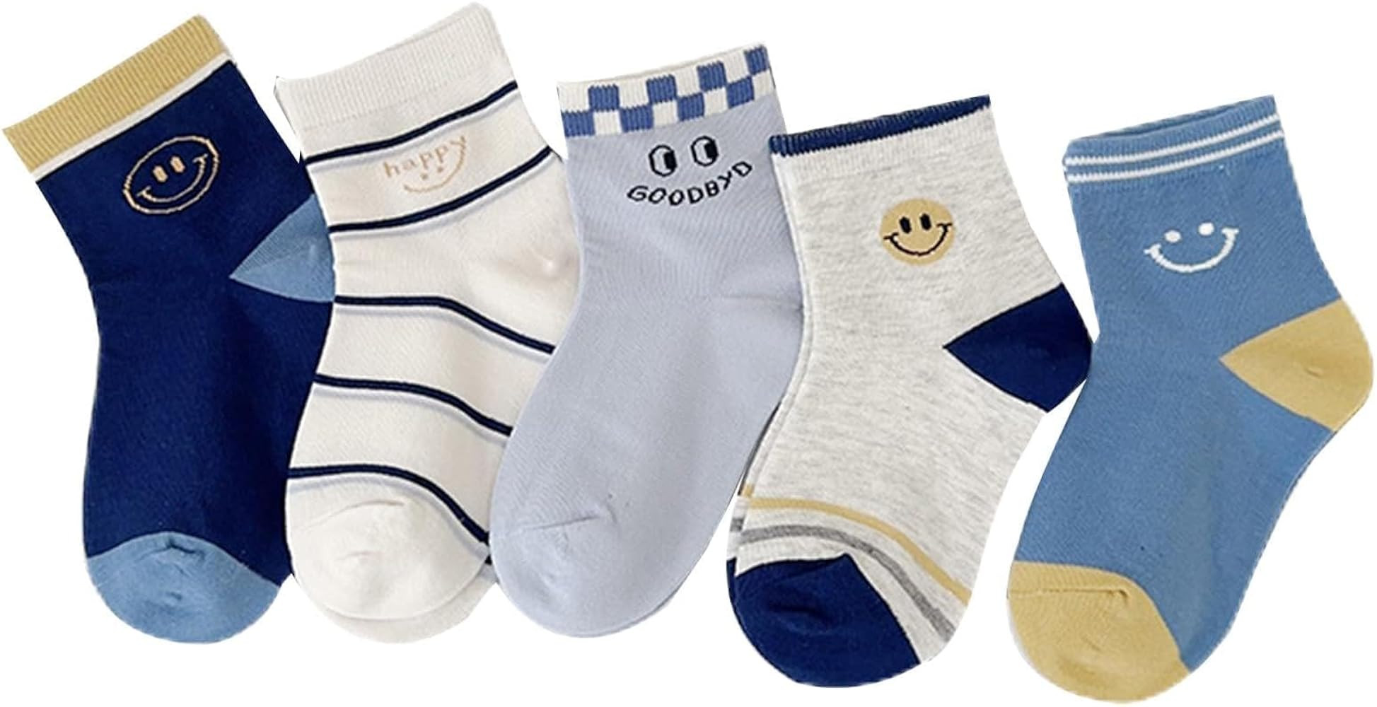 Baby Toddler Coton Socks with Happy Faces，Boys Girls Breathable Mesh Thin Summer Kids Ankle Soc... | Amazon (US)