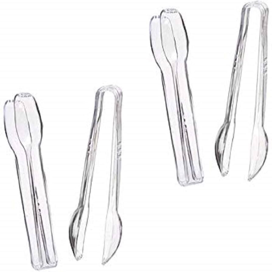 Clear Plastic Tongs, 6 1/2", 4 Pack | Amazon (US)