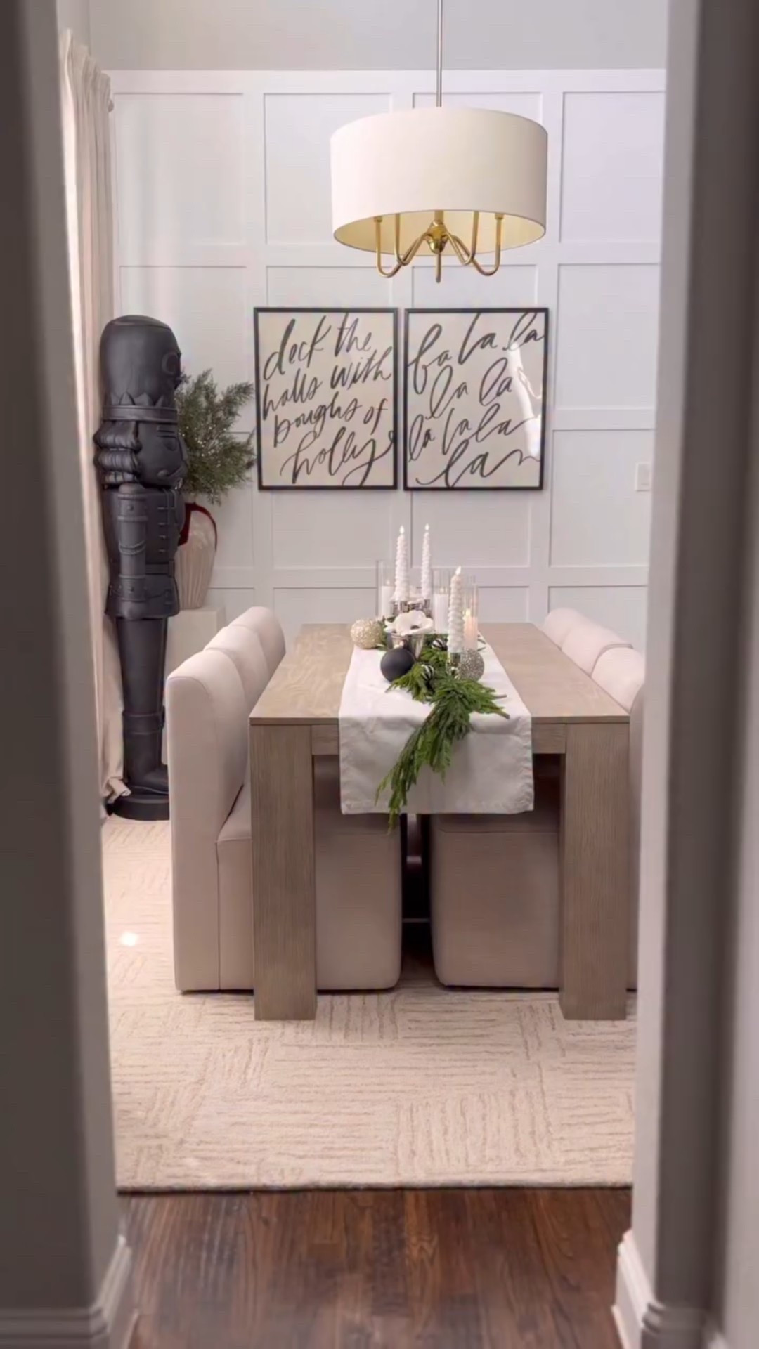 There’s something so special about mixing the old with the new this time of year. Vintage details paired with simple modern touches, make the dining room feel cozy in the sweetest way. I went with a black + white palette with hints of greenery to pull it all together. Hoping it gives you ideas for your own space this season. 🌿✨



#amazonhome #holidaydiningroom #blackandwhitehome #holidaydecorideas #diningroominspo

#LTKHome #LTKdayinmylife #LTKHoliday