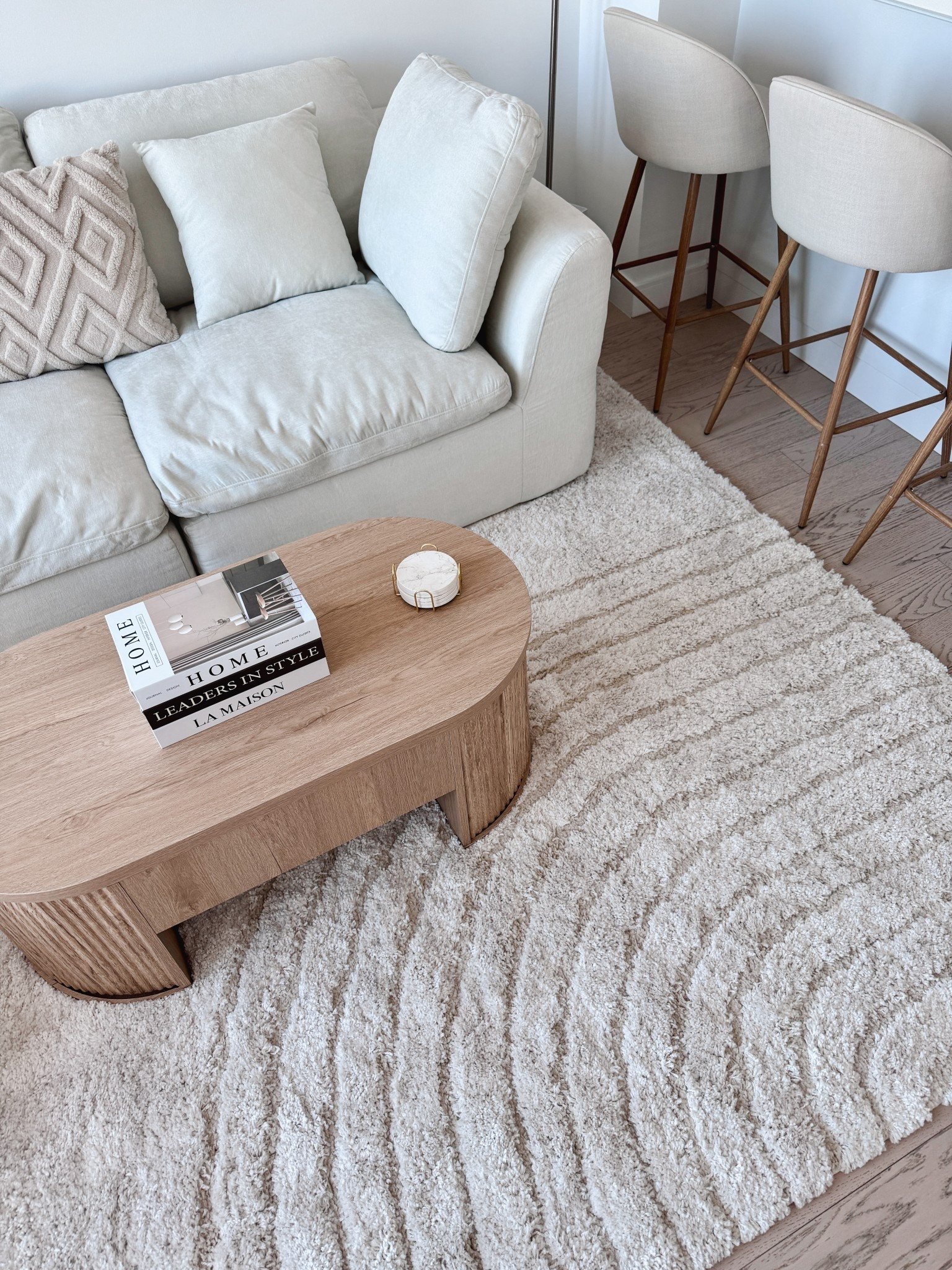 This beige rug fits my light oak, neutral living room so perfectly and adds a subtle little pattern ✨

#LTKHome
