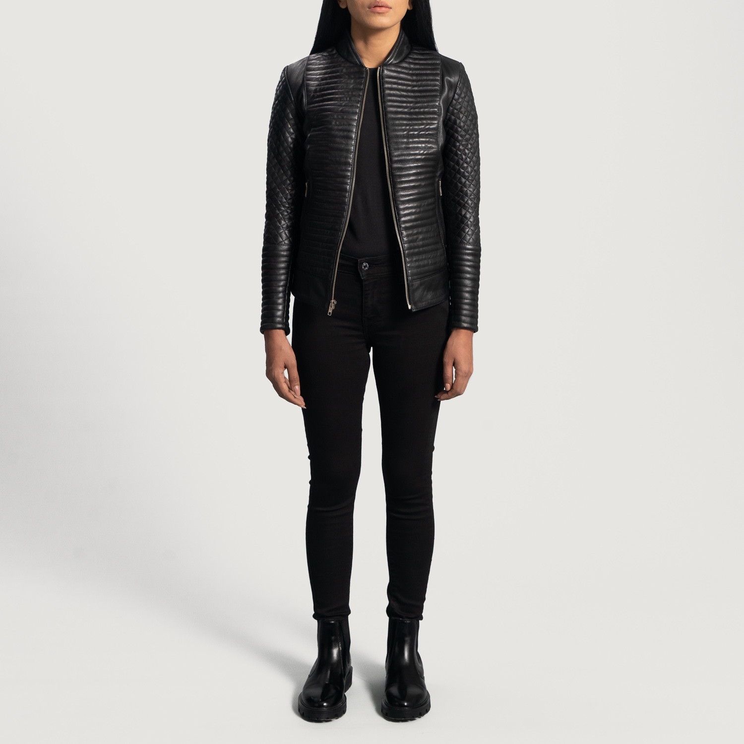 Cityscape Black Leather Biker Jacket | The Jacket Maker