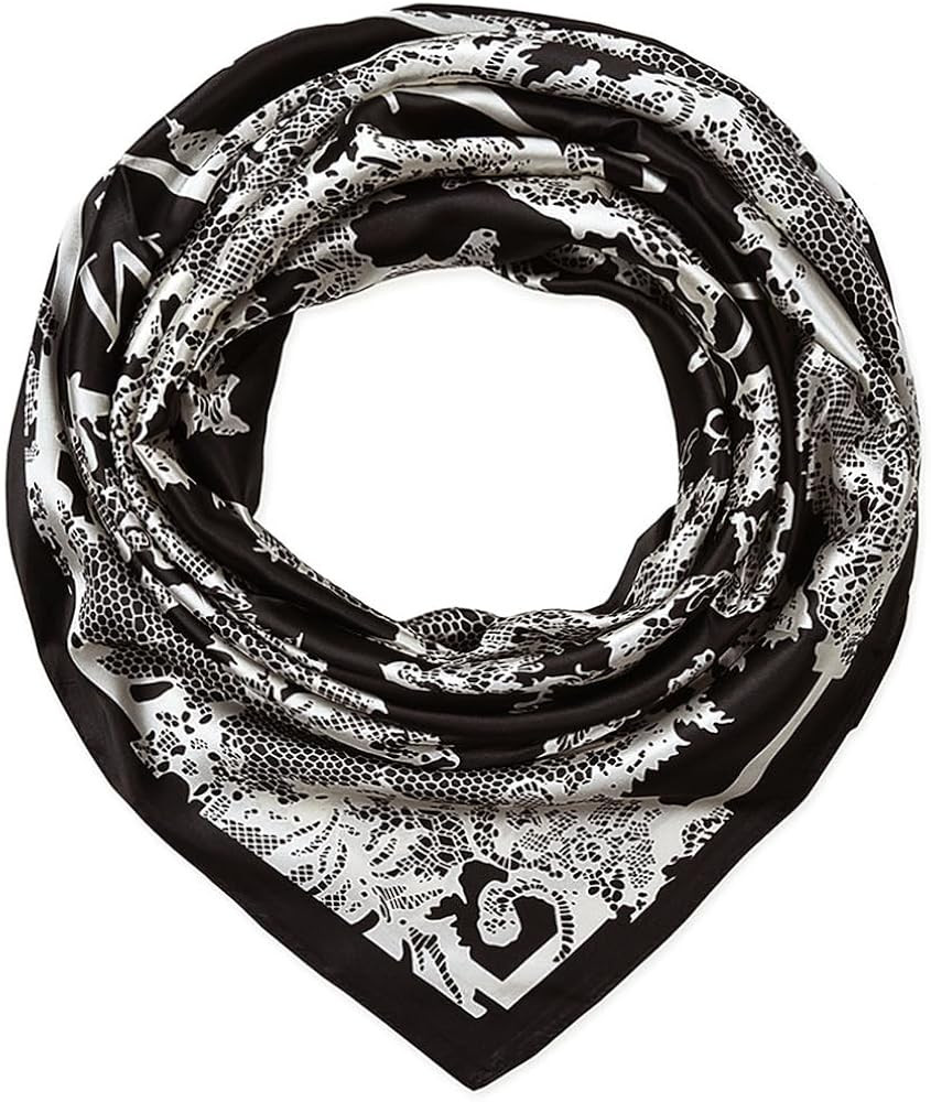 corciova 35 x 35 Large Square Hair Scarf for Women Silk Like Curly Headband Tie Sleeping at Night... | Amazon (US)