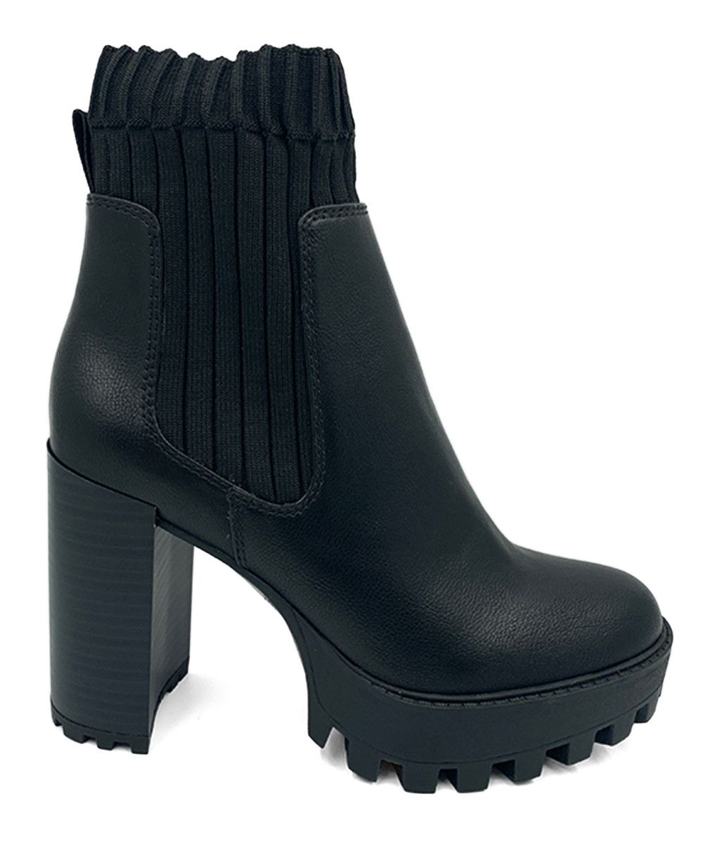 Bamboo Women's Casual boots BLKCRP - Black Intense Platform Boot - Women | Zulily