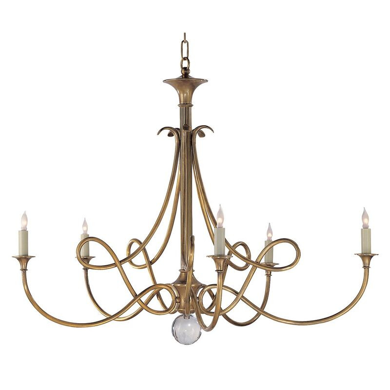 Double Twist Chandelier, Antique Brass | One Kings Lane