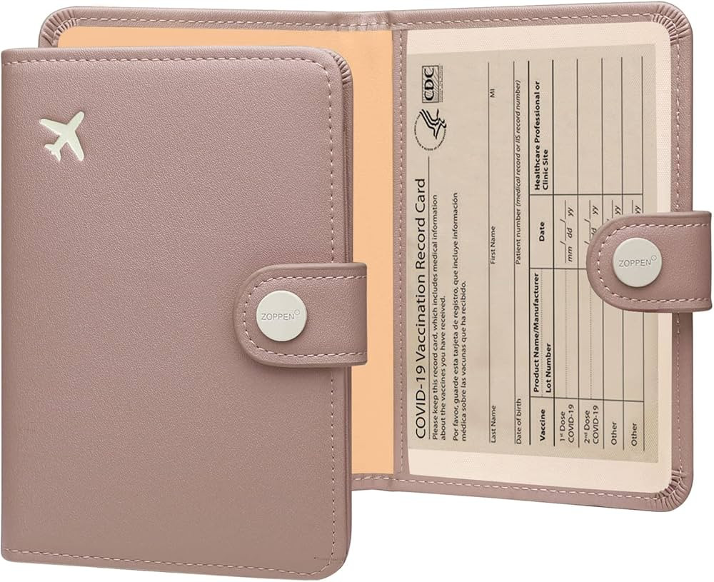 ZOPPEN Passport and Vaccine Card Holder Combo, Passport Holder with Vaccine Card Slot, Passport W... | Amazon (US)