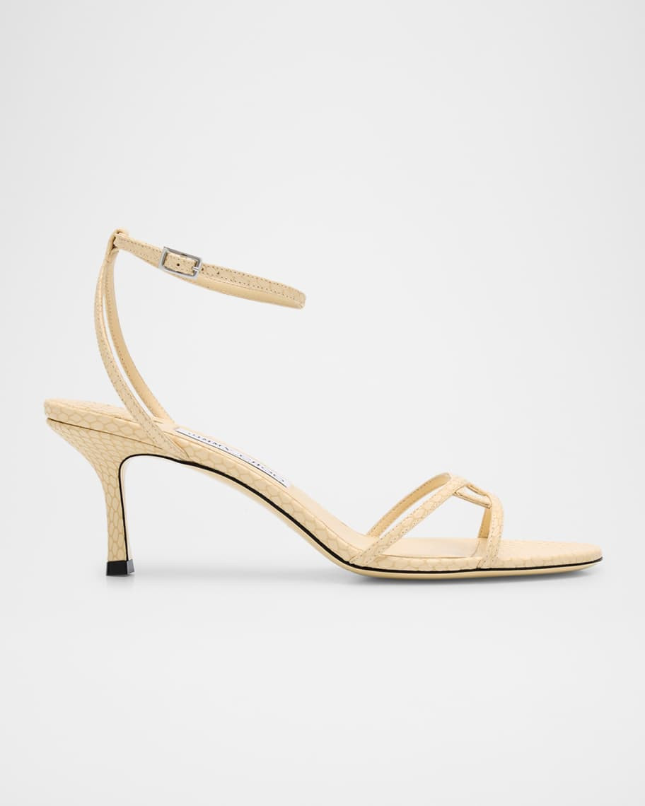 Jimmy Choo Printed Elaphe 1998 Leo Ankle-Strap Sandals | Neiman Marcus