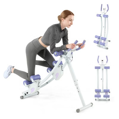 Costway Ab Machine Foldable Core & Abdominal Workout Trainer Cruncher Adjustable Heights | Target