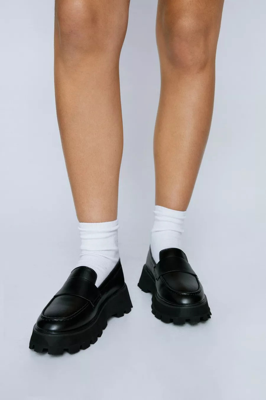 Faux Leather Contrast Stitch Loafer | Nasty Gal UK (+IE)