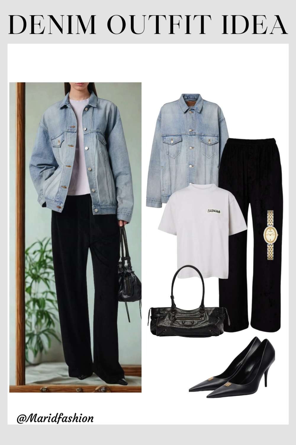 The ultimate "cool girl" uniform! Pairing a classic denim jacket over wide-leg black pants is my favorite way to nail that effortless, elevated casual vibe. It’s the perfect balance of structured and flowy for a day of running errands or a casual lunch date. Shop this exact denim and wide-leg look on my LTK! 
#LTKstyletip #DenimJacket #WideLegPants #BlackTrousers #CasualChic #OOTD #StreetStyleInspo #EffortlessStyle #CapsuleWardrobe #SpringTransition #DailyLook 

 #LTKootd #LTKSeasonal #LTKWorkwear