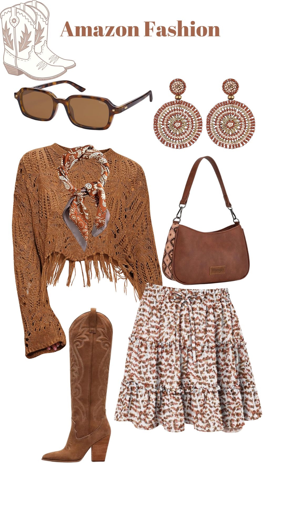 Found these stylish pieces on Amazon! Perfect for a boho western look. 🌵👢

#LTKMidsize #LTKSeasonal #LTKootd