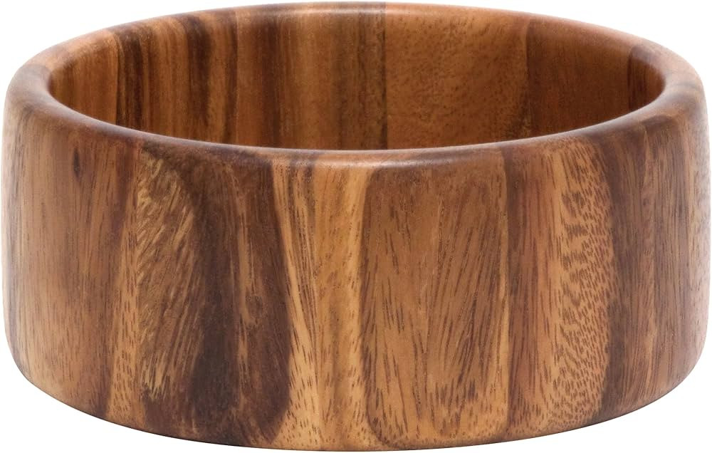Lipper International Acacia Straight-Side Serving Bowl for Fruits or Salads, Small, 6" Diameter x... | Amazon (US)
