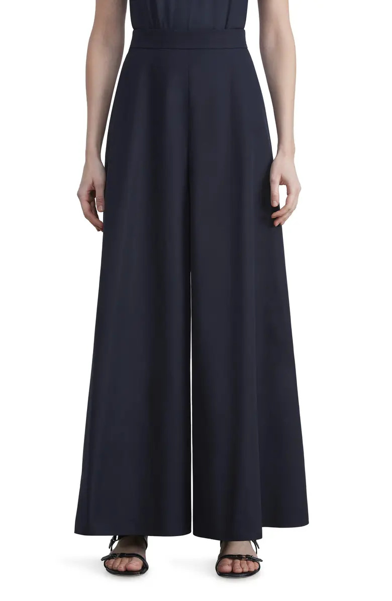 Lafayette 148 New York Sadie Organic Cotton Swing Pants | Nordstrom | Nordstrom