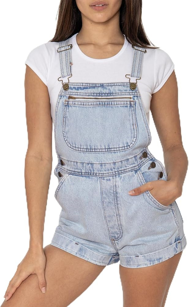 Women's Denim Shorts Overalls, Casual Adjustable Jean Shortalls for Summer Fashion | Amazon (US)