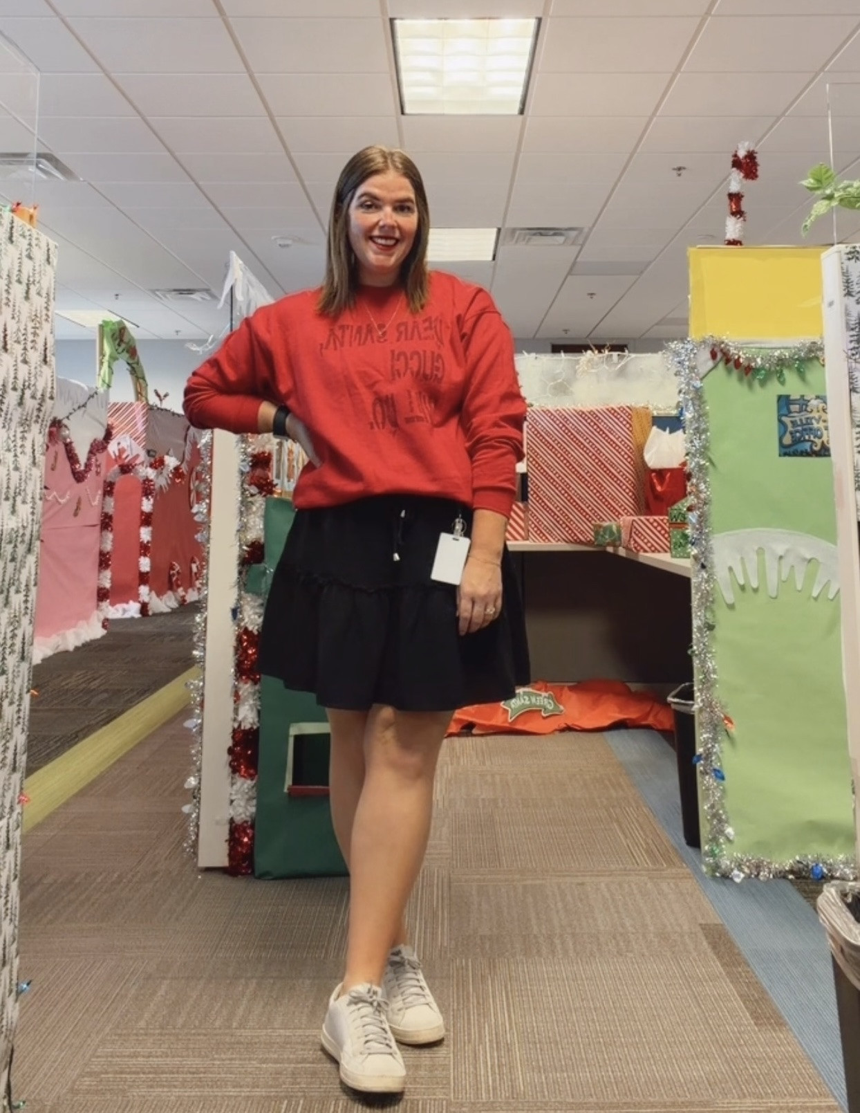 Had to show a little holiday spirit in the office! The sweatshirt is a hit! Linking everything for you to shop! 

#LTKSeasonal #LTKootd #LTKHoliday