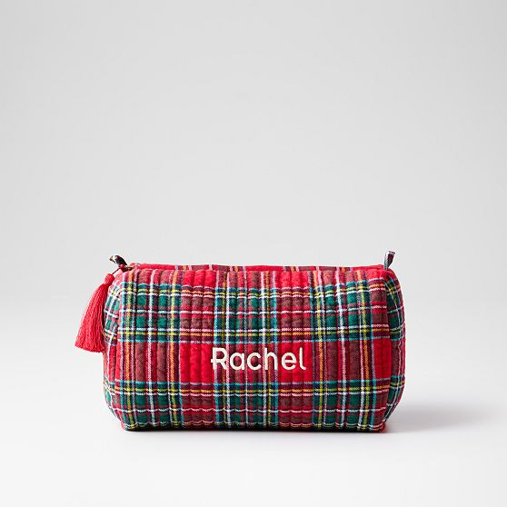 Tartan Quilted Cosmetic Pouch | Mark and Graham
