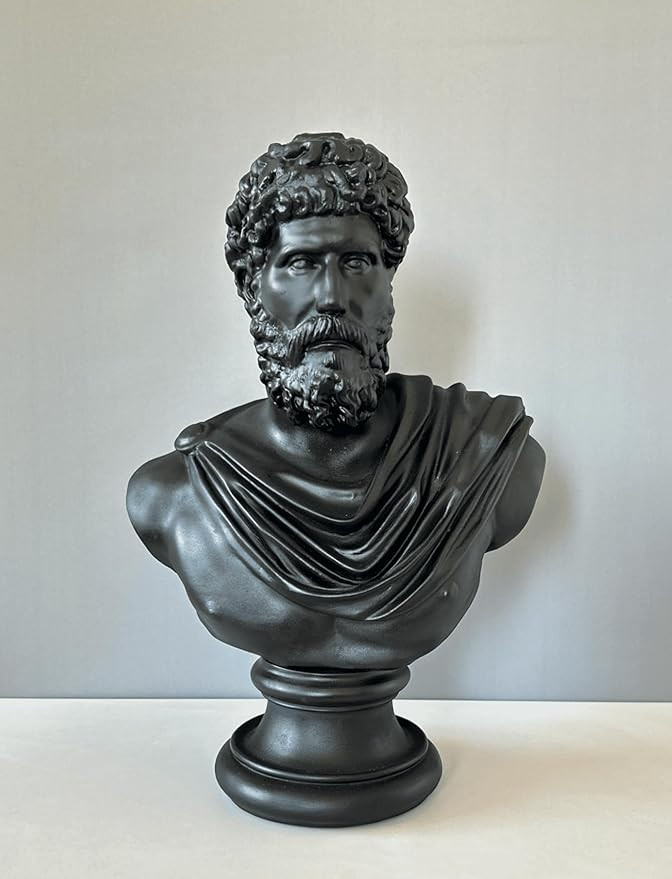Large Marcus Aurelius Bust Statue, 45 cm/18", Roman Emperor Bust Sculpture, Greek Statue, Roman S... | Amazon (US)