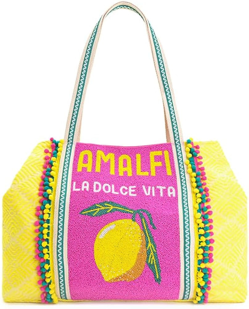 Amalfi Beaded Tote – Coastal-Inspired Hand-Beaded Summer Bag | Amazon (US)