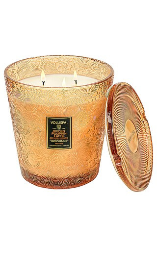 Spiced Pumpkin Latte 3 Wick Hearth Candle in Gourmand | Revolve Clothing (Global)