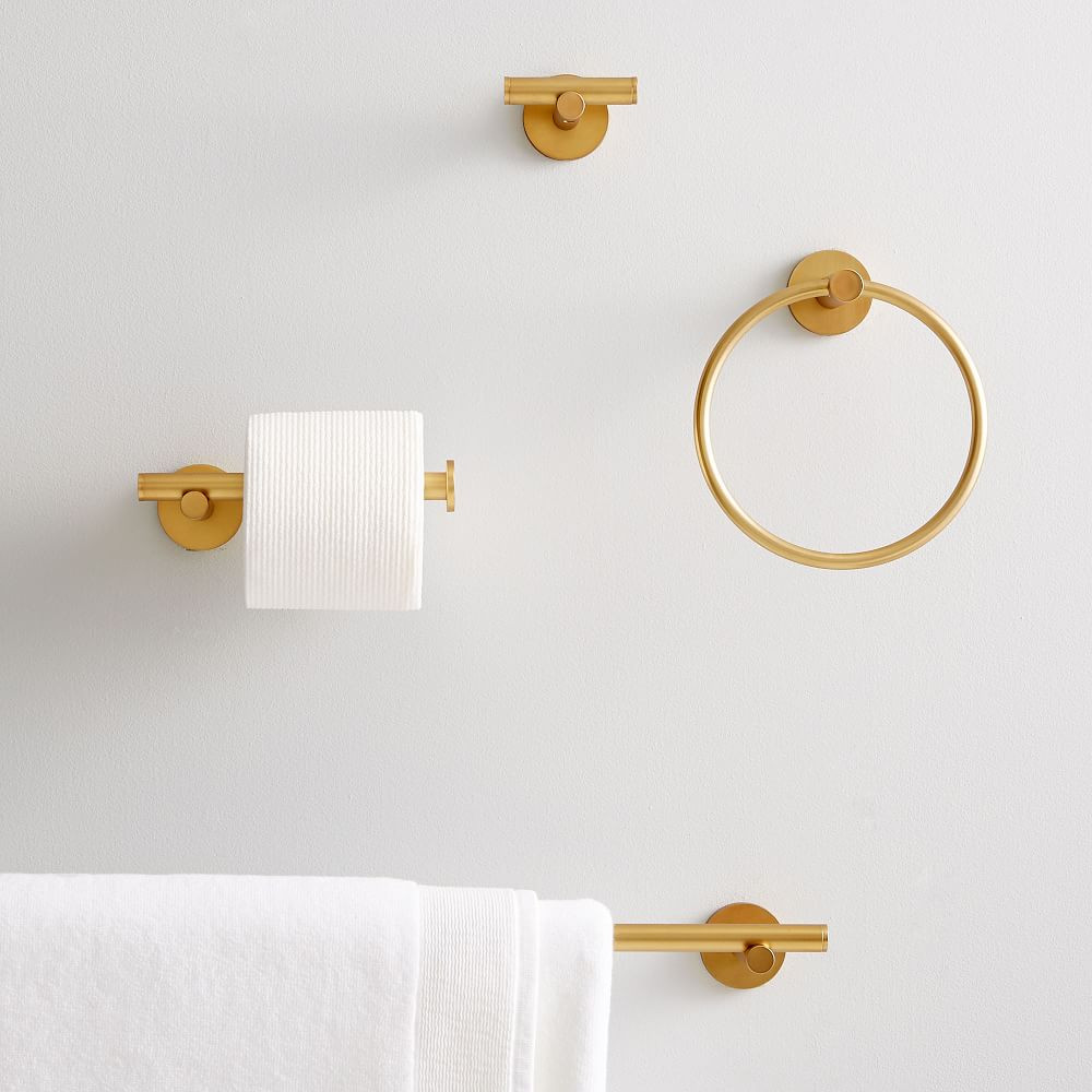 Modern Overhang Bathroom Hardware - Antique Brass | West Elm (US)