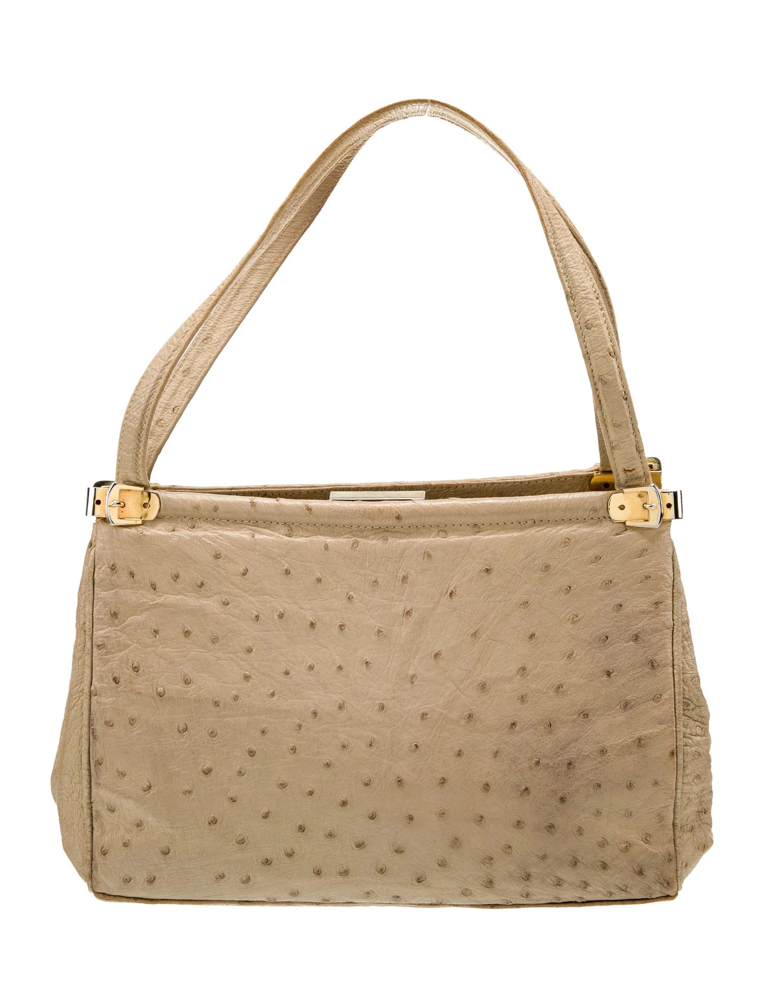 Ostrich Top Handle Bag Small Vintage | The RealReal