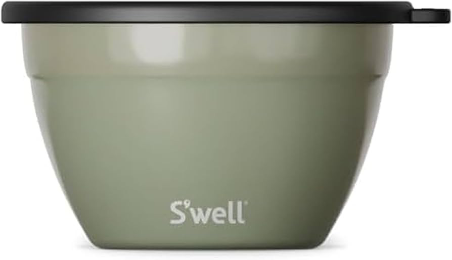 S'well Stainless Steel Salad Bowl Kit 64oz, Mountain Sage, Comes with 2oz Mini Canister and Remov... | Amazon (US)