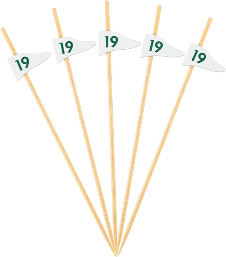 300Pcs 19th Hole Drink Stirrers Skewers 4.72" for Golf Cake Burgers Sandwiches 19th hole Appetize... | Amazon (US)