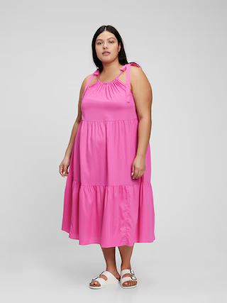 Tie-Shoulder Tiered Midi Dress | Gap (US)