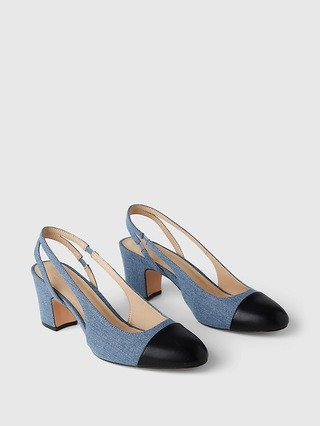 Denim Slingback Heels | Gap (US)