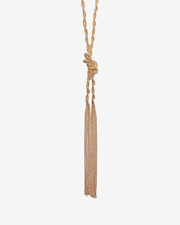 Braided Knot Y Necklace | Express