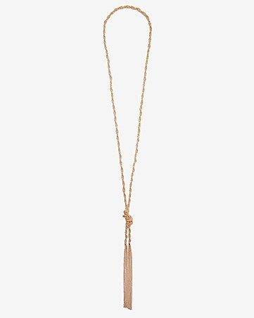 Braided Knot Y Necklace | Express