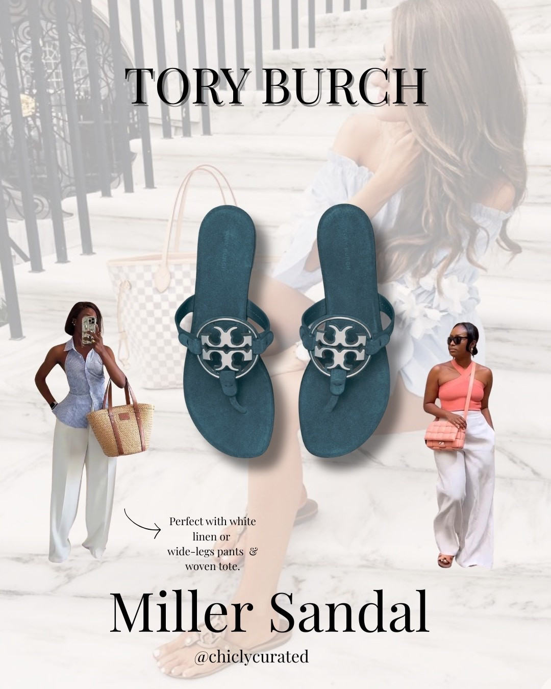 styling the Tory Burch Miller sandal lately 

paired it with white linen or relaxed trousers and it makes an easy summer neutrals outfit combo. These  are the type of pieces that always make an outfit feel put together without trying too hard such  a go to for everyday

tory burch miller sandals,miller sandal outfit,
tory burch sandals,designer sandals women, casual chic outfits, elevated basics outfit, linen pants outfit, wide leg trousers outfit, minimal style outfits



#LTKootd #LTKTravel #LTKU