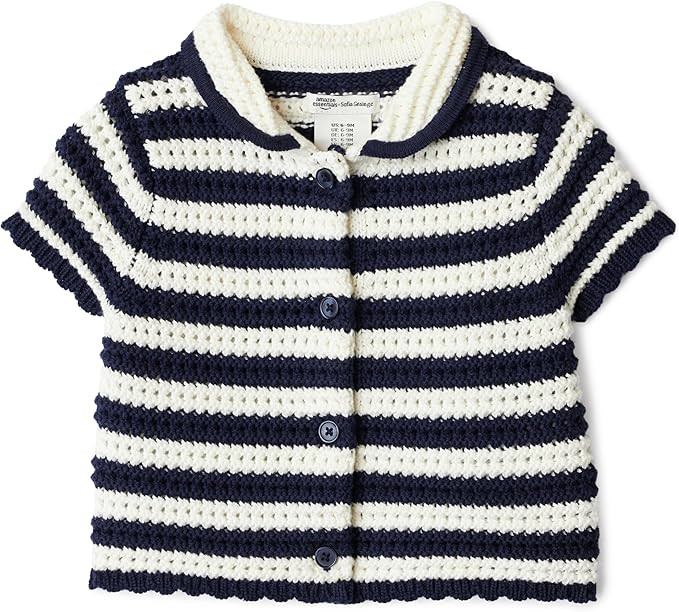Amazon Essentials x Sofia Grainge Toddlers and Baby Girls' Cotton Short Sleeve Button Front Sweat... | Amazon (US)