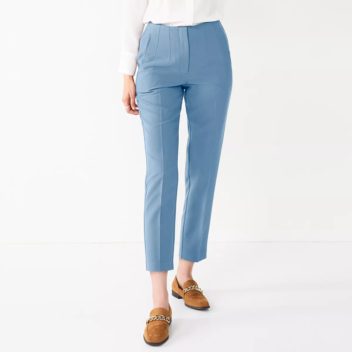 Petite Nine West High-Waisted Tapered Pants | Kohl's