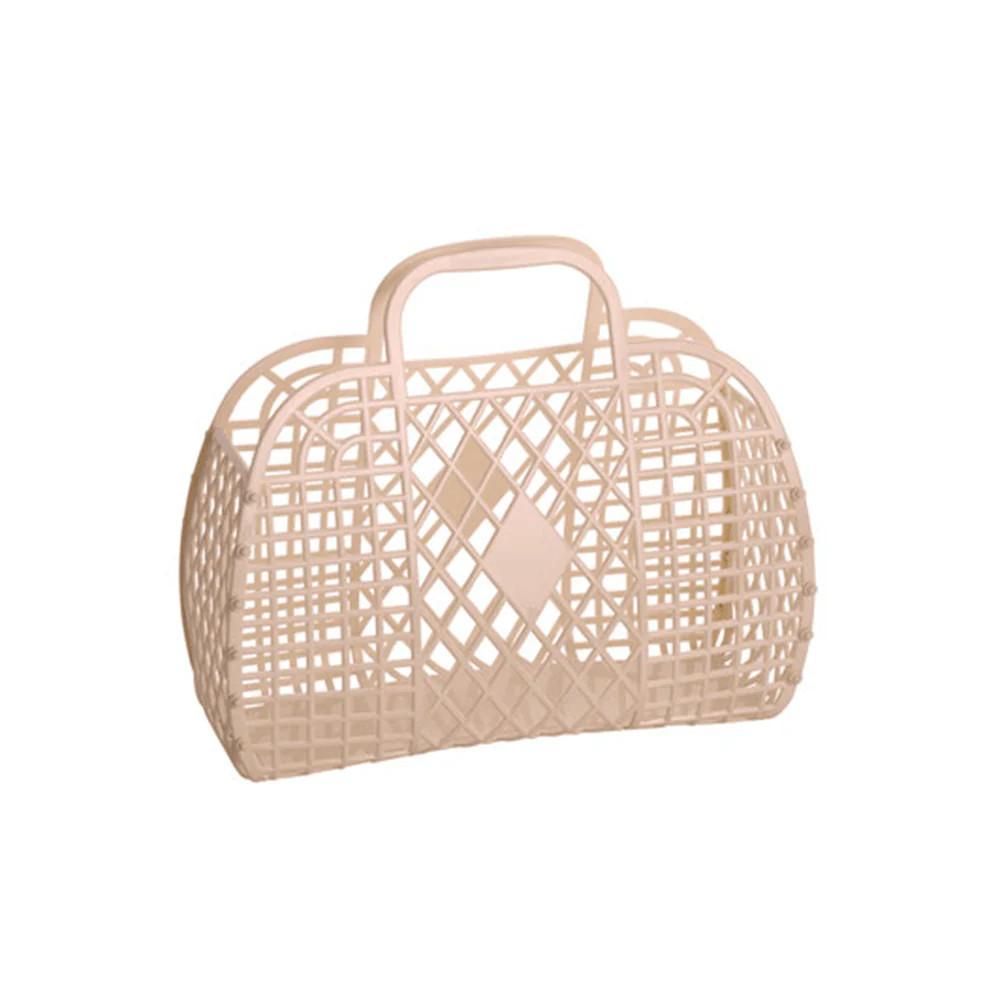 Retro Basket Jelly Bag, Latte - 2 Sizes | Jollity & CO.