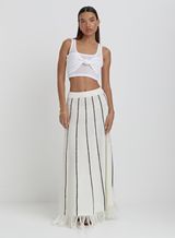 White Knot Front Crop Top- Emi | 4th & Reckless