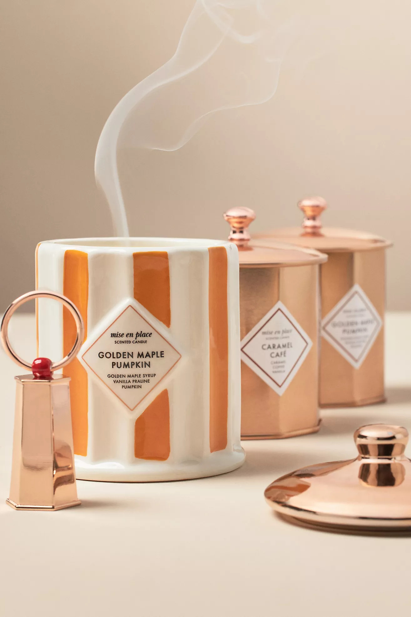 mise en place Gourmand Golden Maple Pumpkin Ceramic Candle | Anthropologie (US)