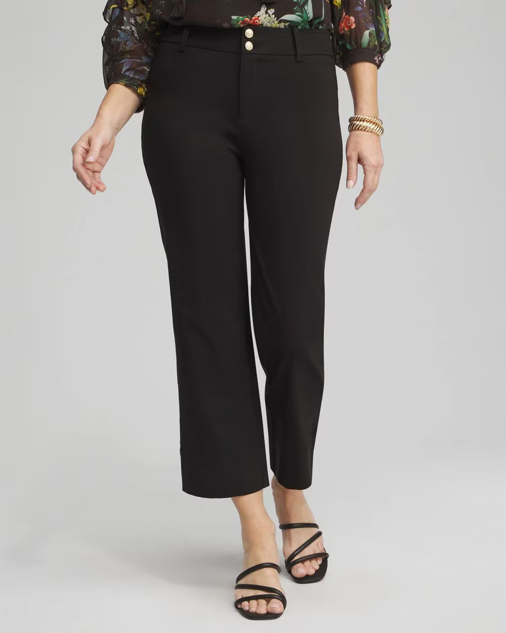 Trapunto Straight Leg Cropped Pants | Chico's