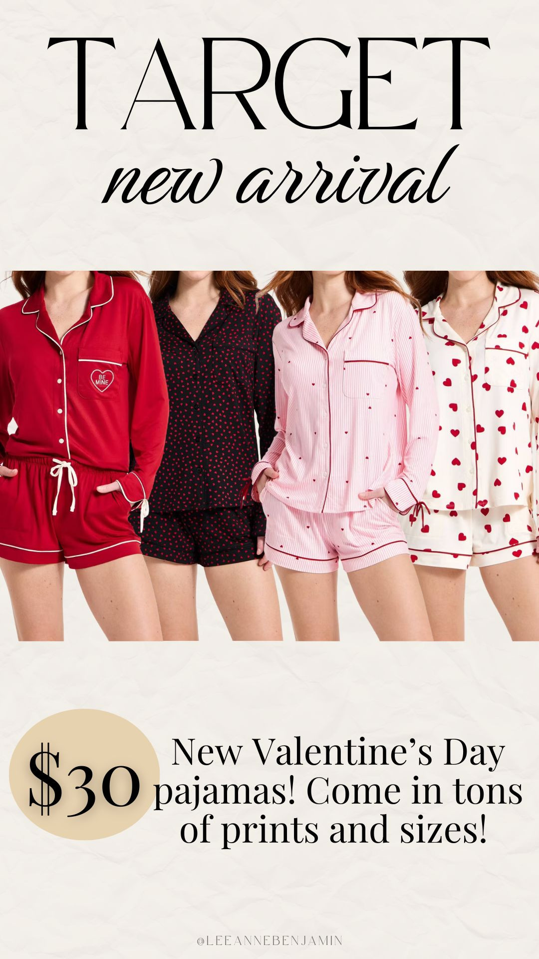 New Valentines Day pajamas from Target! 

 #LTKootd #LTKSeasonal #LTKFindsUnder50